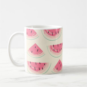 Abstrakt frukt utan skarv mönster. Kreativ färglös Kaffemugg