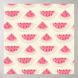 Abstrakt frukt utan skarv mönster. Kreativ färglös Poster