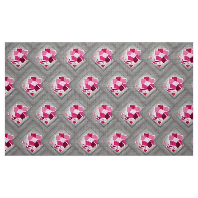 Abstrakt fuchsia-blomma tyg (Fat Quarter)