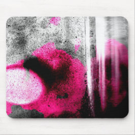 Abstrakt Fuchsia, Grå och Svart Korn Foto Konst Musmatta