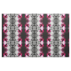 Abstrakt Fuchsia, Grått och svart spannmål Mönster Tyg