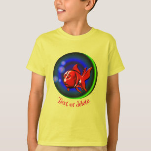 Abstrakt Funny Red Goldfish Personlig T Shirt