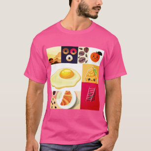 Abstrakt fusion – Ägg, is, stege och kaffe T Shirt