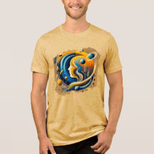 Abstrakt Fusion - Mixed Media Digital Art T-Shirt