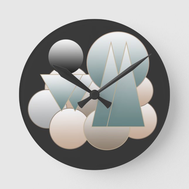 Abstrakt futuristiska för rymdkonst - jordsystem rund klocka (Framsida)