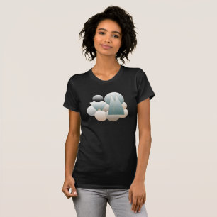 Abstrakt futuristiska för rymdkonst - jordsystem t shirt