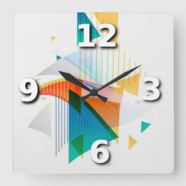 Abstrakt Fyrkantig Klocka