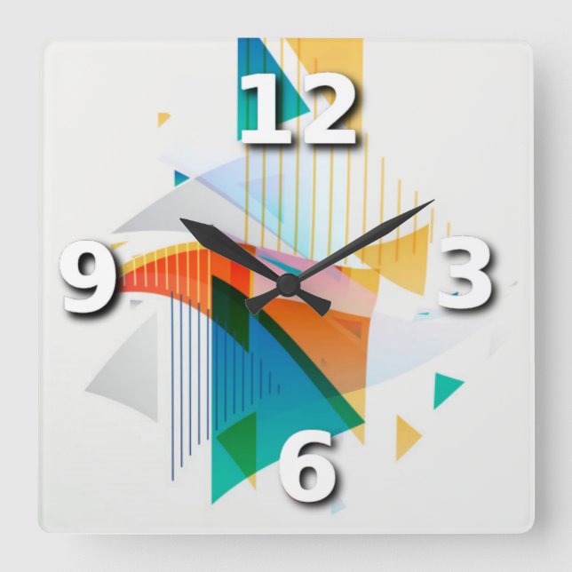 Abstrakt Fyrkantig Klocka (Framsida)