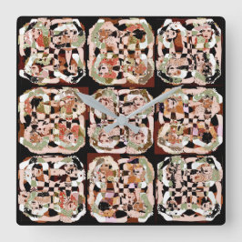 Abstrakt Fyrkantig Klocka