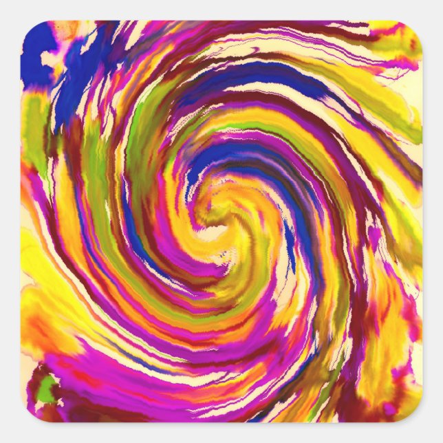 Abstrakt Fyrkantigt Klistermärke (Framsida)