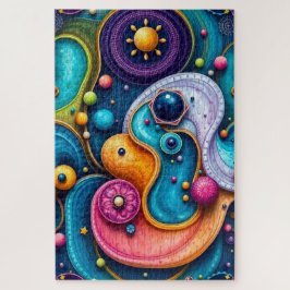 Abstrakt Galaxy: Bright Space Mönster Pussel