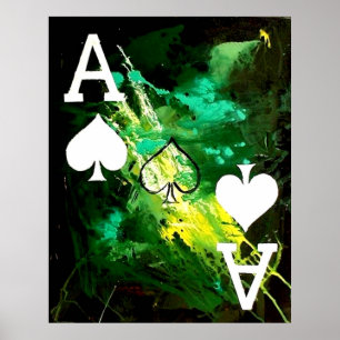 ABSTRAKT GALAXY ESS AV SPADE POSTER