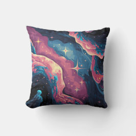 Abstrakt Galaxy Stars och Nebulae Dekorativ kudde