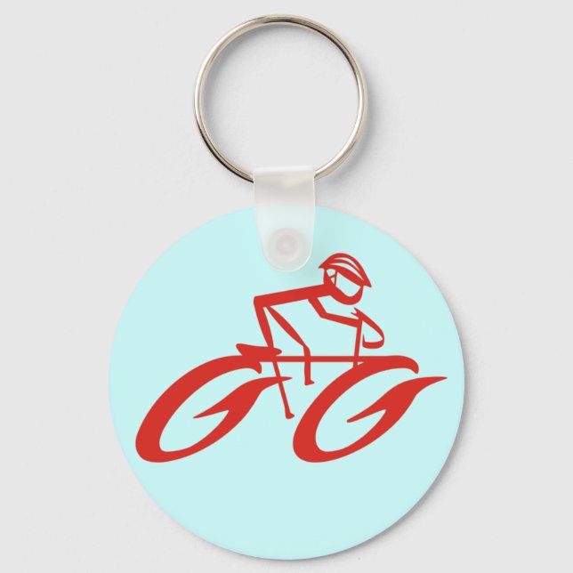 Abstrakt galen cykelnyckelring nyckelring (Framsida)