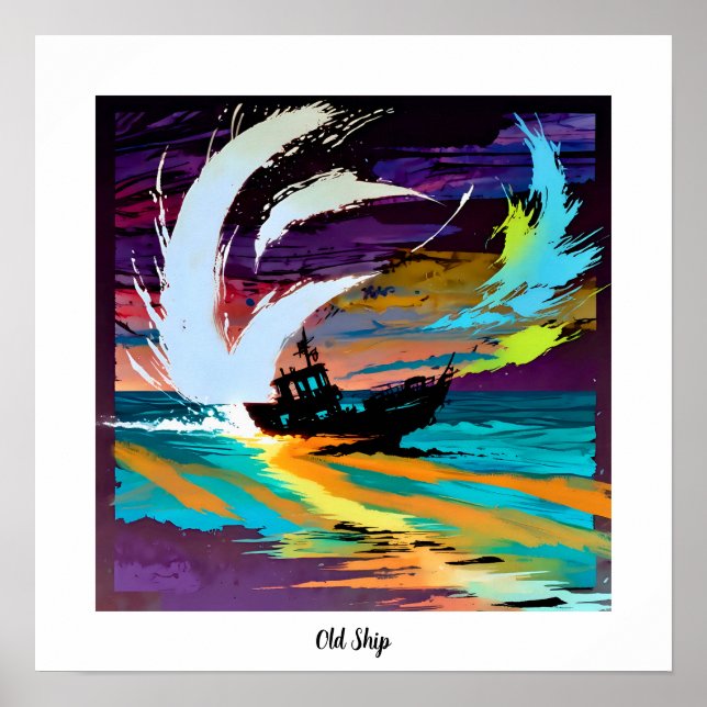 Abstrakt gammal frakt poster (Framsidan)