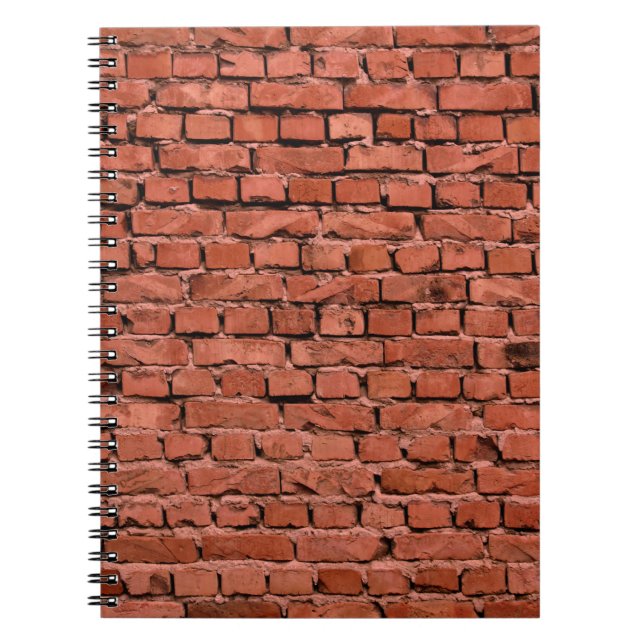 Abstrakt Gammal Vintage Bumpy Rough Brick Wal Anteckningsbok (Framsidan)