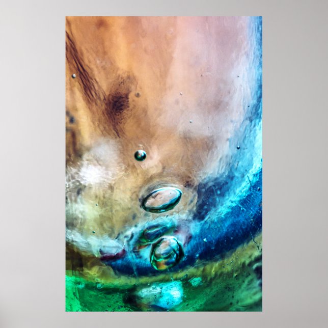 Abstrakt gammalt glas poster (Framsidan)