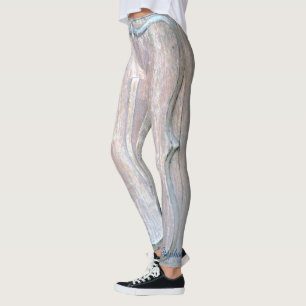 Abstrakt gammalt Wood namn för Leggings