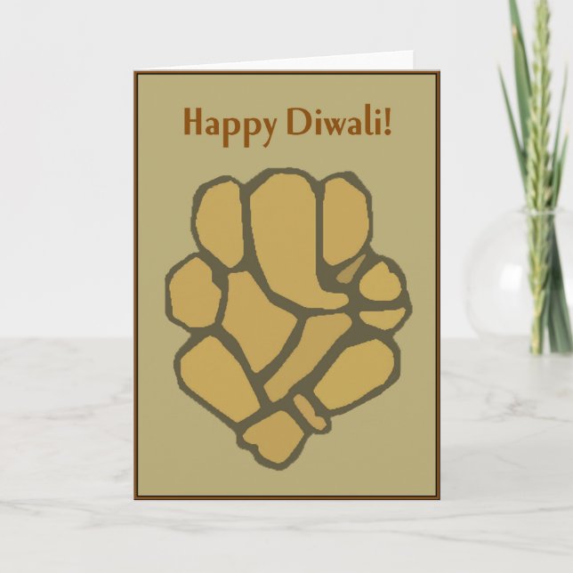Abstrakt Ganesh Diwali-kort Kort (Framsida)