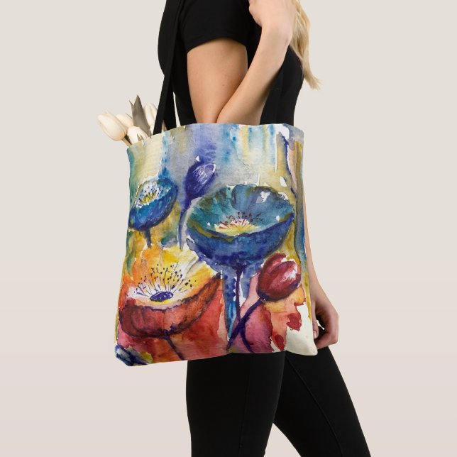 Abstrakt Garden All-over-Print Tote  Tygkasse (Närbild)