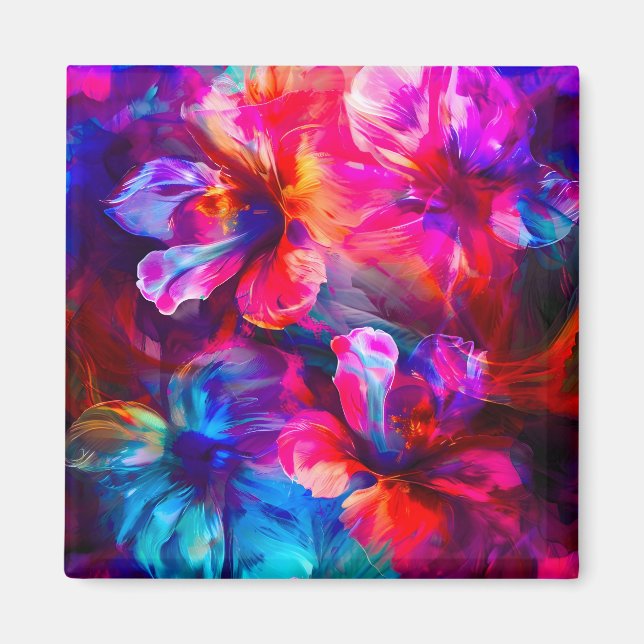 Abstrakt Garden Bloom Magnet (Framsidan)