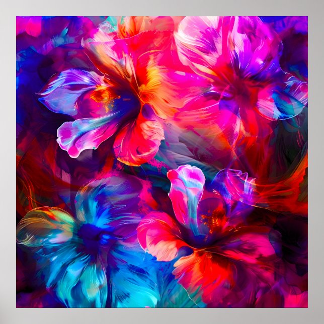 Abstrakt Garden Bloom Poster (Framsidan)