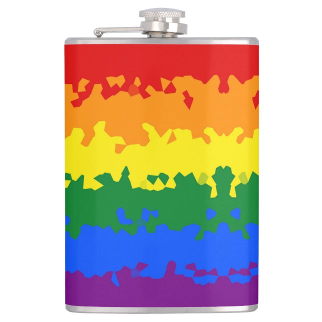 Abstrakt Gay pride Flagga Fickplunta (Framsidan)