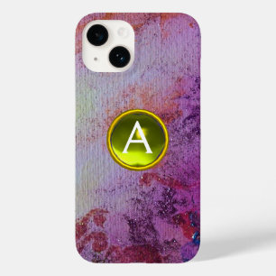 ABSTRAKT GEM MONOGRAM lila gult
