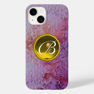 ABSTRAKT GEM MONOGRAM lila gult