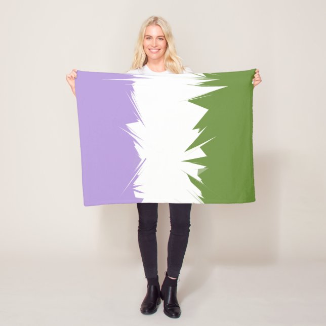Abstrakt Genderqueer Pride Flagga Fleecefilt (På plats)