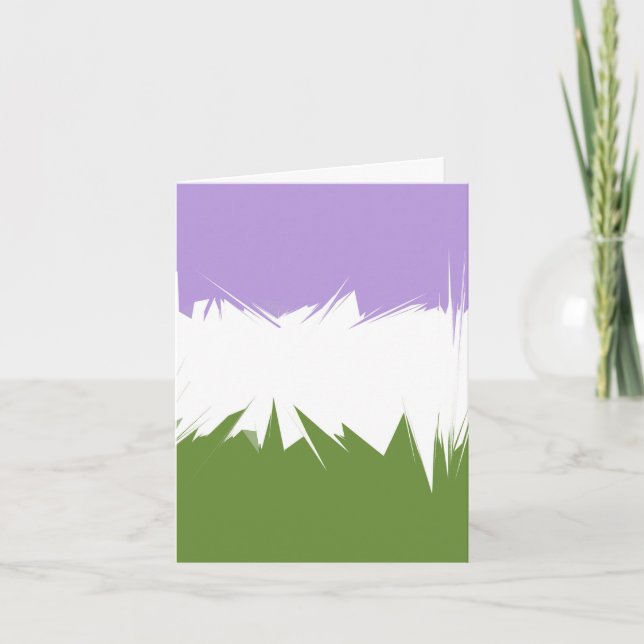 Abstrakt Genderqueer Pride Flagga Kort (Framsida)
