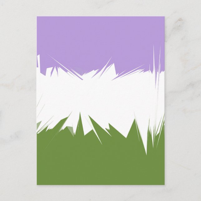 Abstrakt Genderqueer Pride Flagga Vykort (Framsida)
