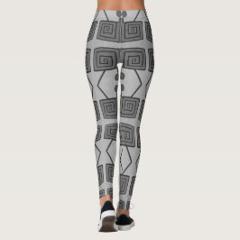 Abstrakt Geo Black & White Leggings