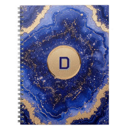 Abstrakt Geode-design med roséguldaccent Anteckningsbok