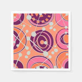 Abstrakt, geoform i persikor, rosa. pappersservett