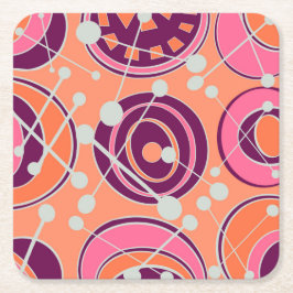 Abstrakt, geoform i persikor, rosa. underlägg papper kvadrat