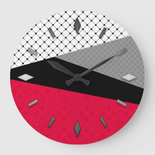 Abstrakt, geometri, elegant, färgstark, polygonal, stor klocka