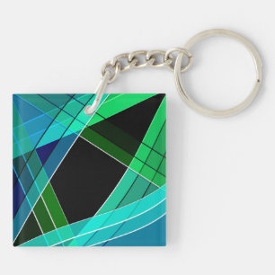 Abstrakt, geometri, grönt, blått, svart