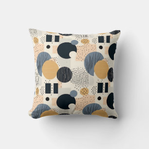 Abstrakt geometri minimal boho färgrik enkel kudde