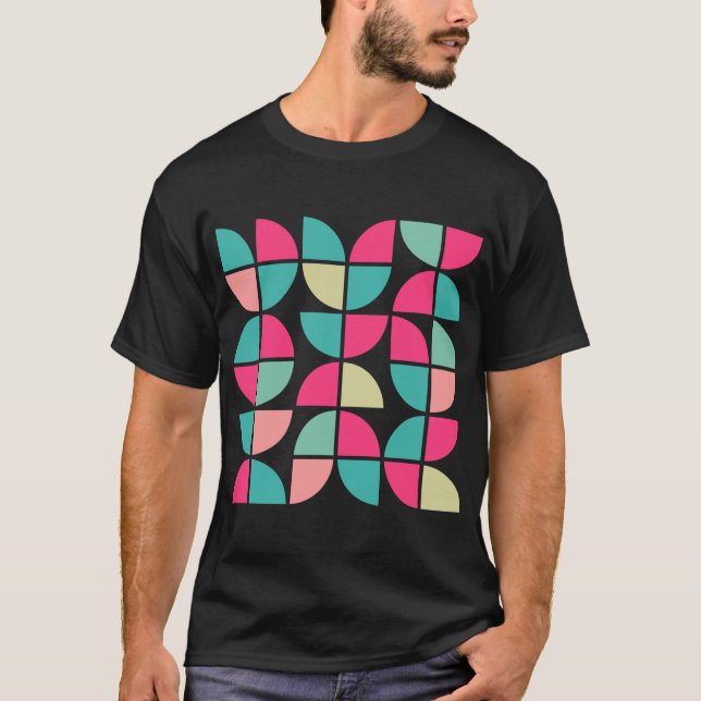 Abstrakt Geometric 110421 T-Shirt (Framsida)