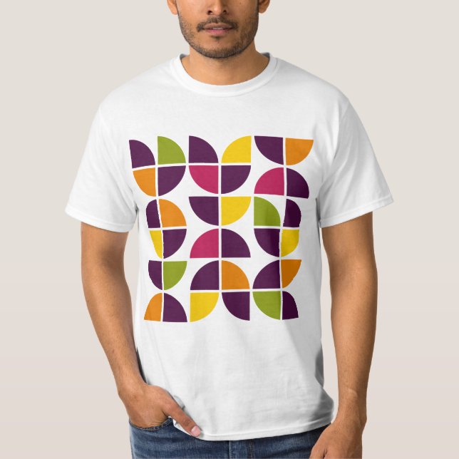 Abstrakt Geometric 110421v2 T Shirt (Framsida)
