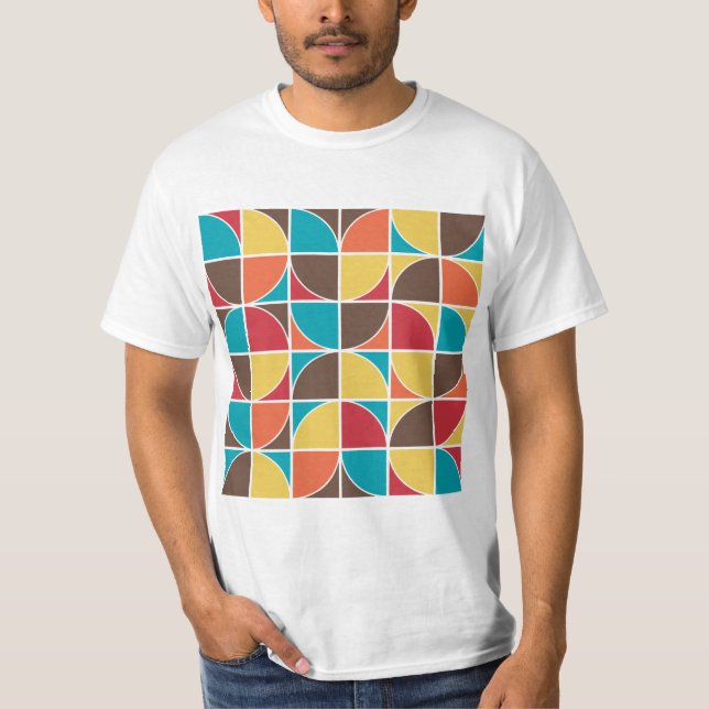 Abstrakt Geometric 110421v4 T Shirt (Framsida)