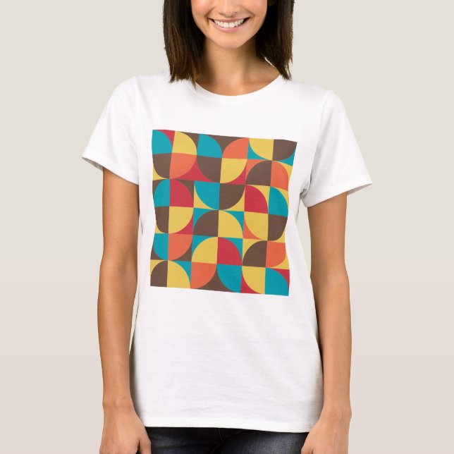 Abstrakt Geometric 110421v5 T-Shirt (Framsida)