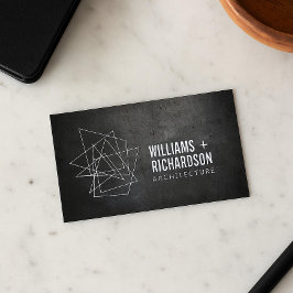 Abstrakt Geometric Architectural Logotyp Black Visitkort