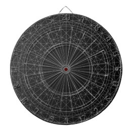Abstrakt Geometric Art Circle Black kreativ-gåva Darttavla