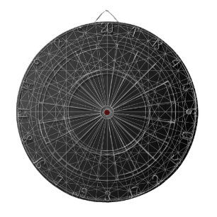 Abstrakt Geometric Art Circle Black kreativ-gåva Darttavla