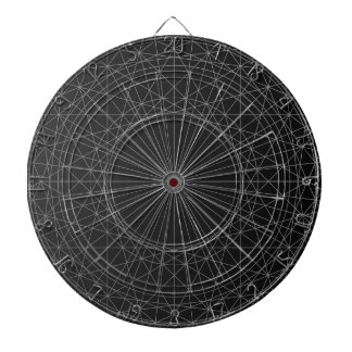 Abstrakt Geometric Art Circle Black kreativ-gåva Darttavla