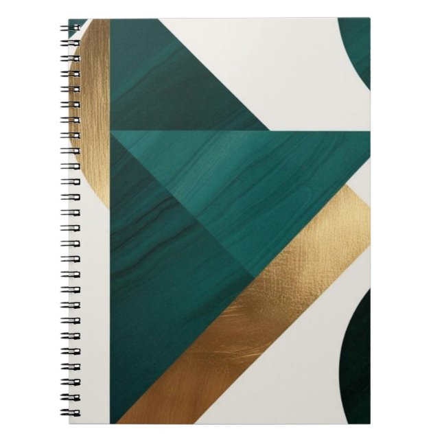 Abstrakt Geometric Art Modern bärbar dator spiral Anteckningsbok (Framsidan)