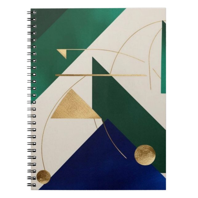 Abstrakt Geometric Art Modern bärbar dator spiral Anteckningsbok (Framsidan)