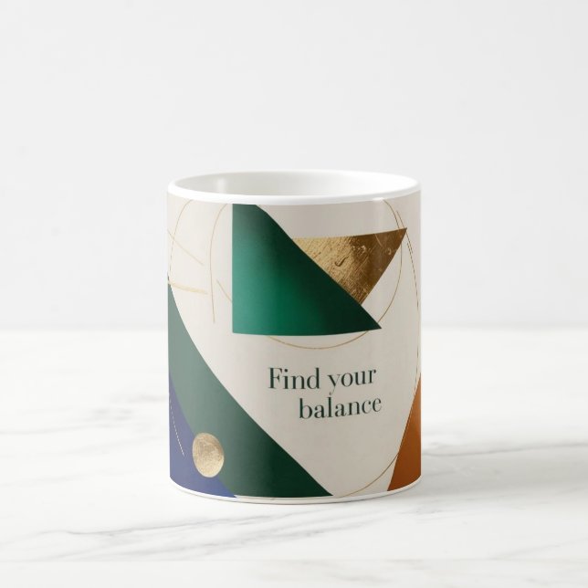 Abstrakt Geometric Art Modern kaffe kopp mugg (Center)